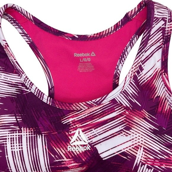 Reebok Women’s Printed Medium Support Cropped Bra Tank Size Small Medium Large - Picture 13 of 14